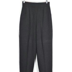 Vintage St John 80's Black Women's Pull On Pants Elastic Waist 14 046